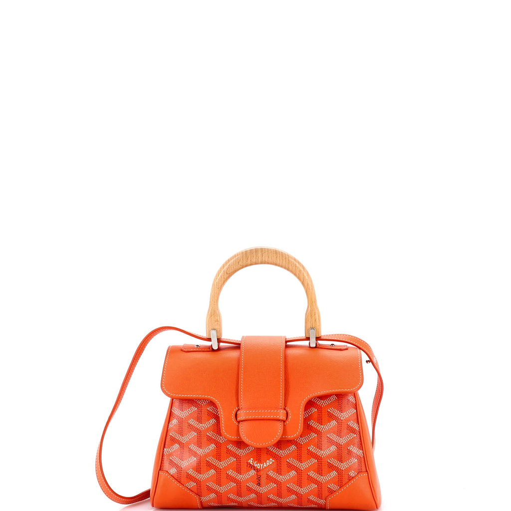 Saigon Top Handle Bag Coated Canvas with Leather Mini