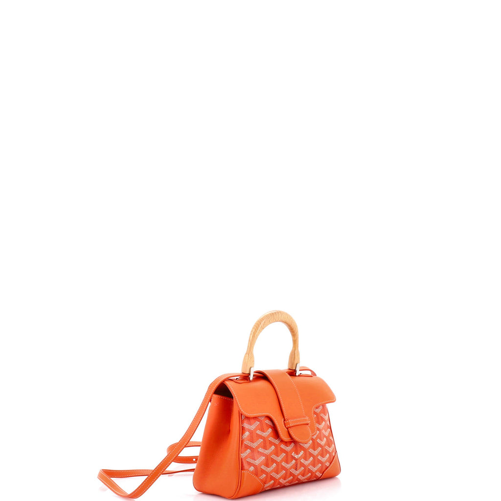 Saigon Top Handle Bag Coated Canvas with Leather Mini