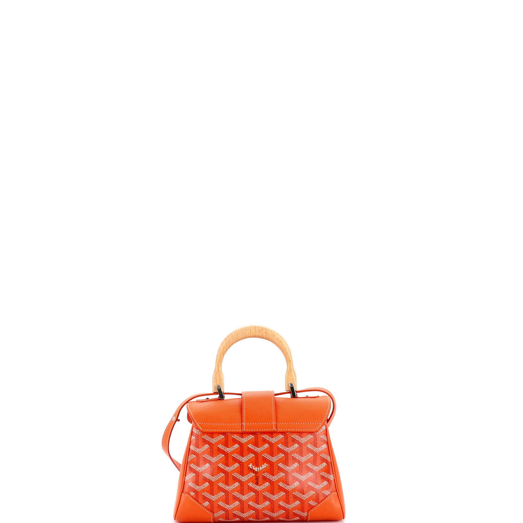 Saigon Top Handle Bag Coated Canvas with Leather Mini
