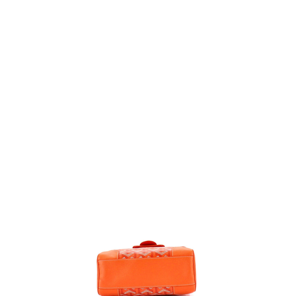 Saigon Top Handle Bag Coated Canvas with Leather Mini