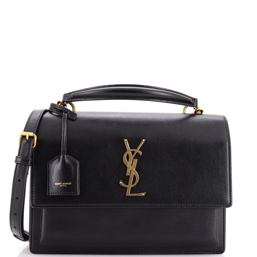 Sunset Top Handle Shoulder Bag Leather Medium