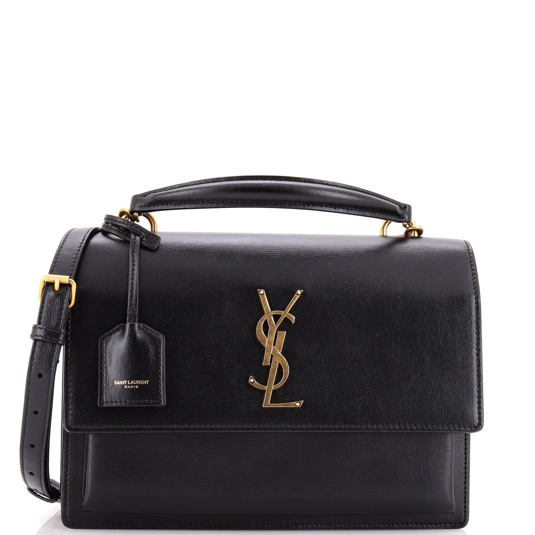 Sunset Top Handle Shoulder Bag Leather Medium
