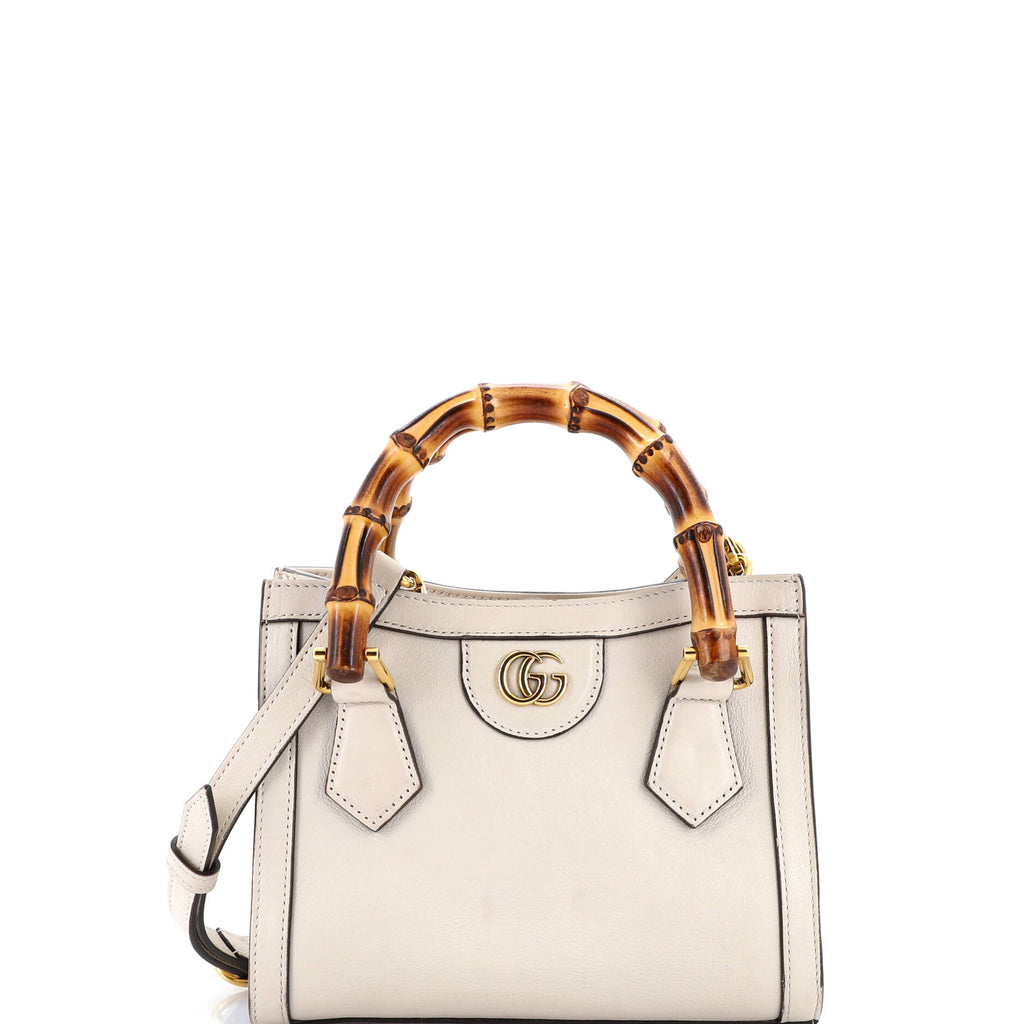 Diana NM Bamboo Handle Tote Leather Mini