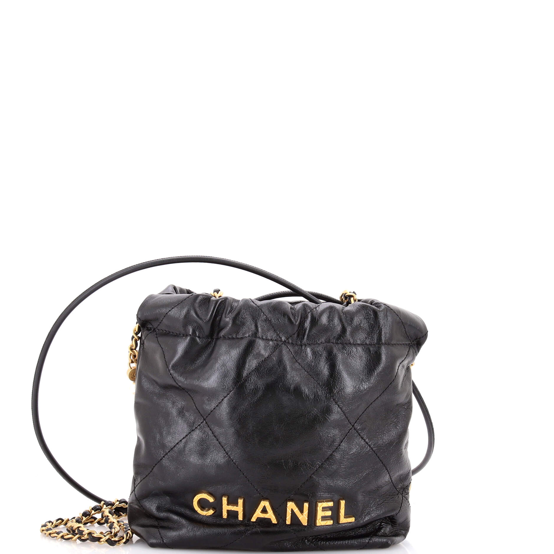 22 Chain Hobo Quilted Calfskin with Pearl Chain Mini