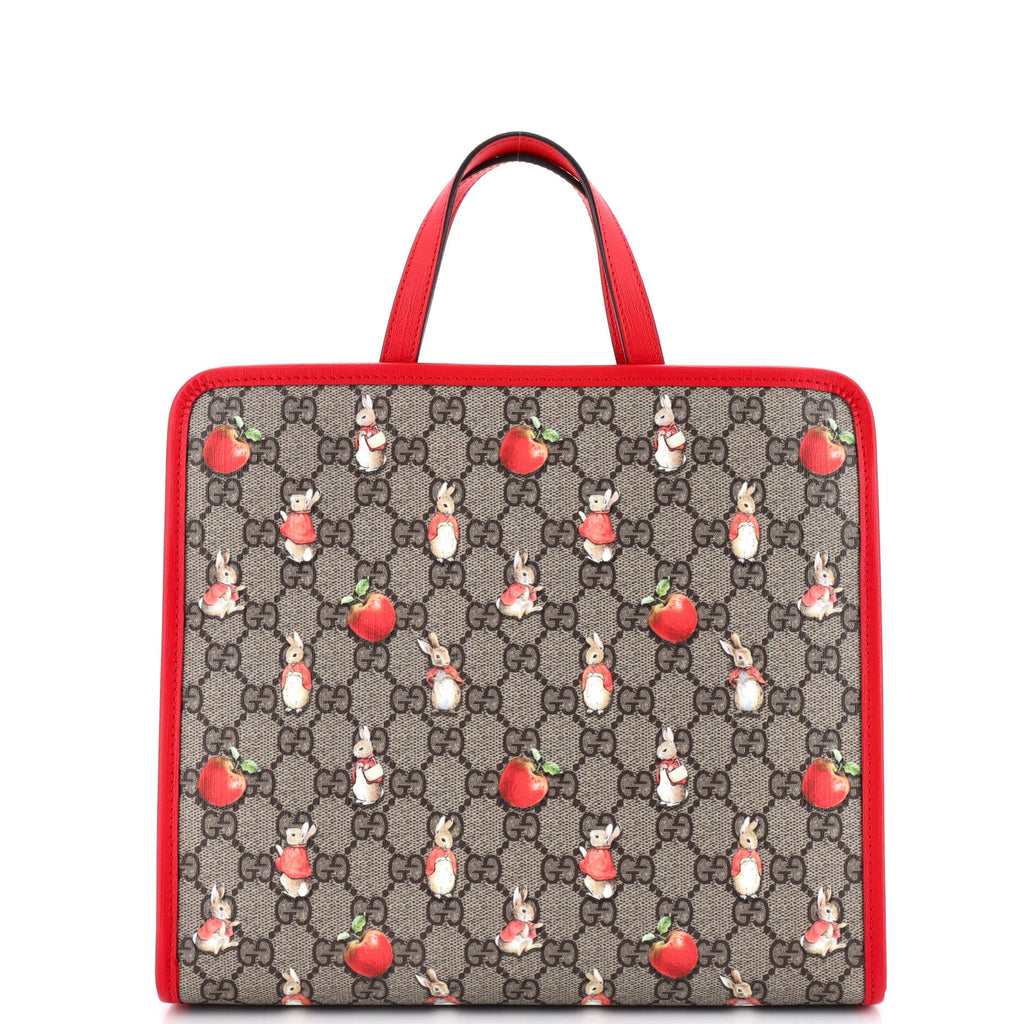 Children's Tote Printed GG Coated Canvas with Leather Medium