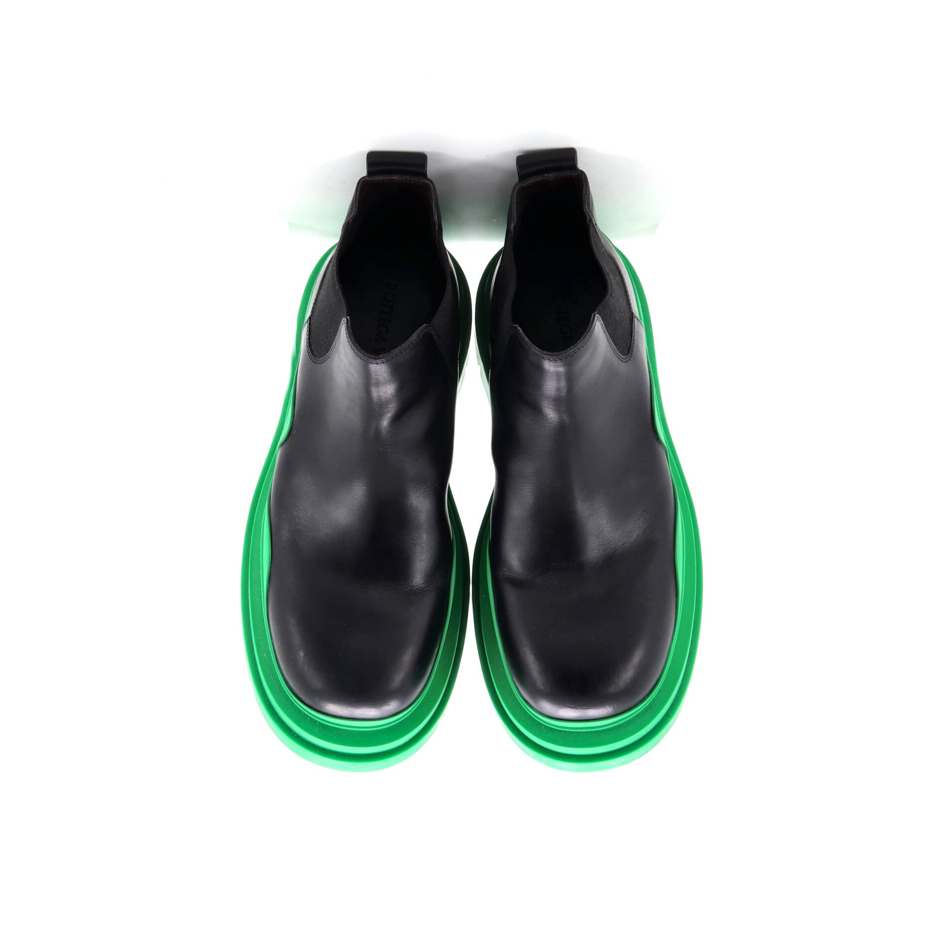 Men's Tire Short Chelsea Boots Leather and Rubber