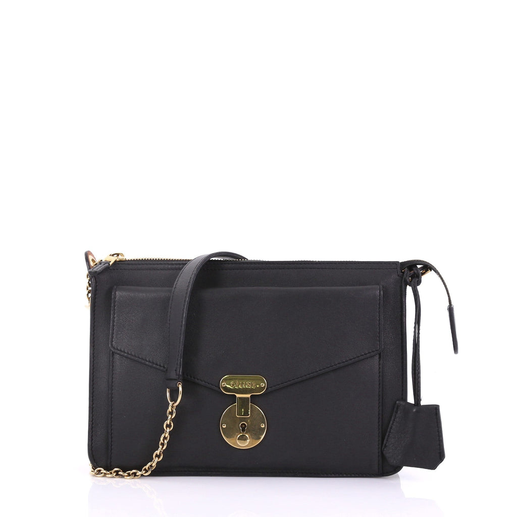 Envelope Clutch On Chain Leather Medium