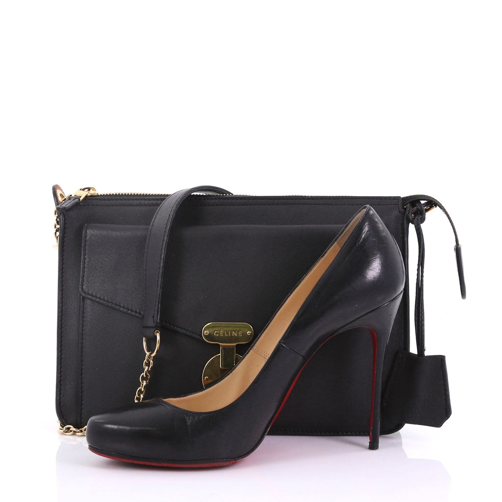 Envelope Clutch On Chain Leather Medium