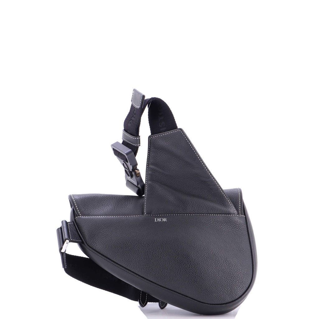 KAWS Saddle Crossbody Bag Leather with Applique