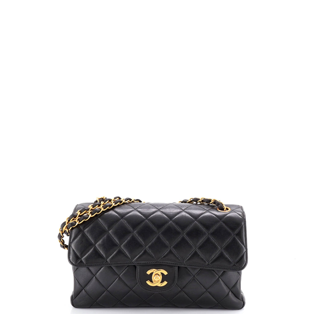 Vintage Classic Double Flap Bag Quilted Lambskin Medium