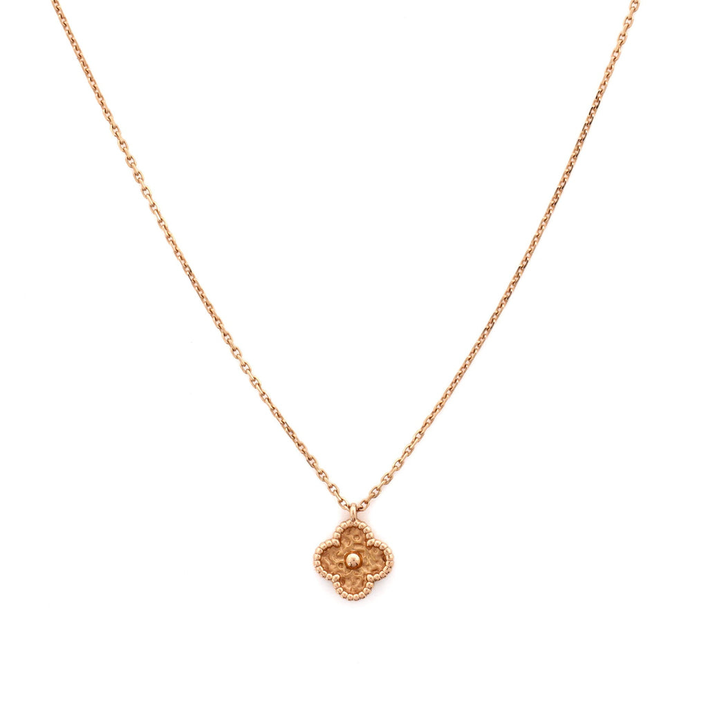 Sweet Alhambra Pendant Necklace 18K Rose Gold