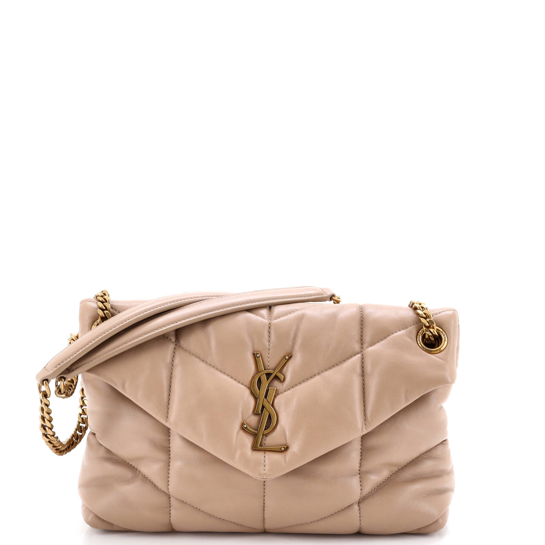 Loulou Puffer Shoulder Bag Quilted Leather Small