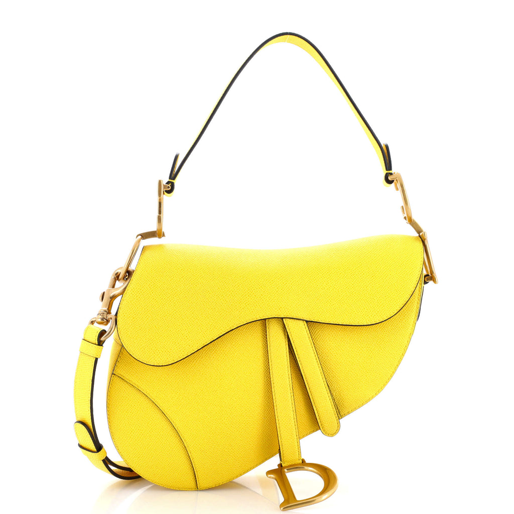 Saddle Handbag with Strap Leather Medium