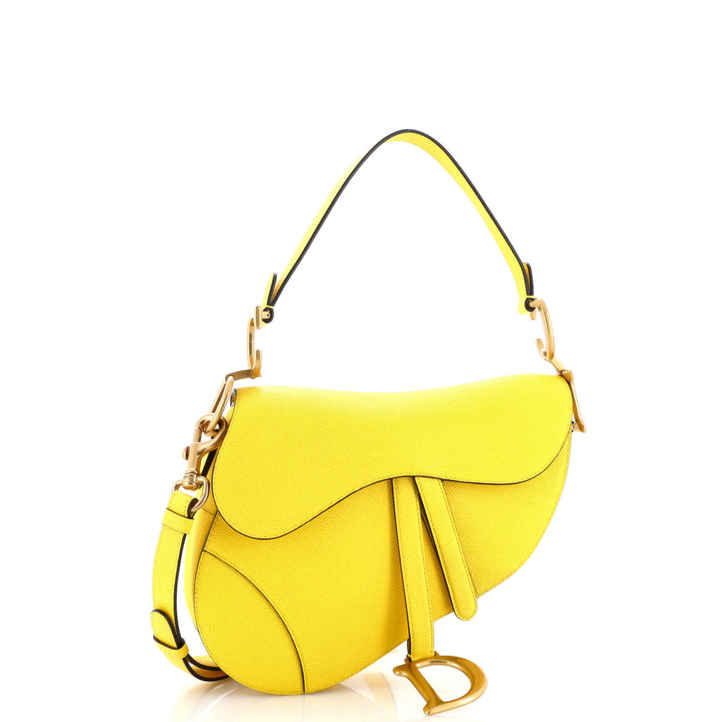 Saddle Handbag with Strap Leather Medium