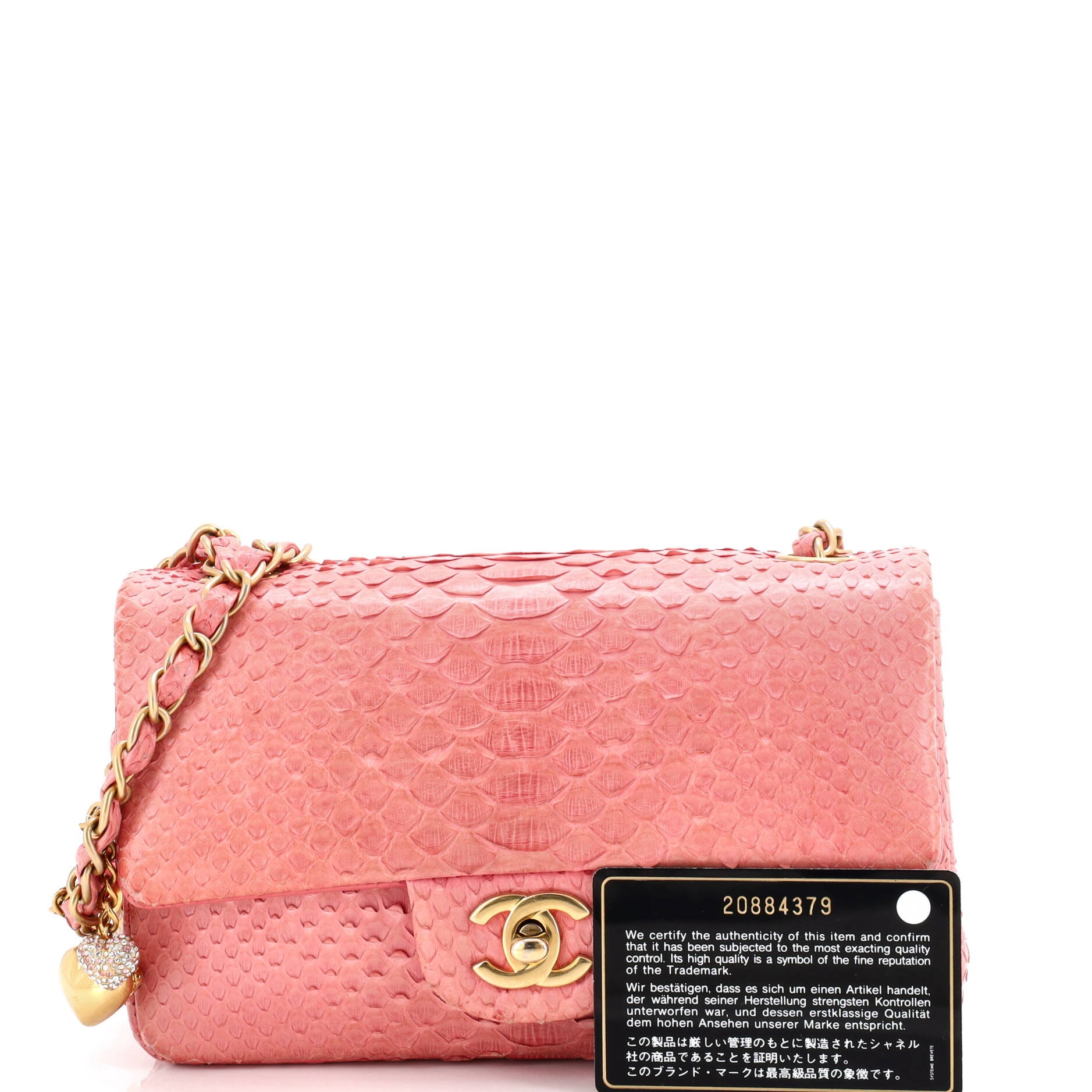 Classic Single Flap Bag Python Mini