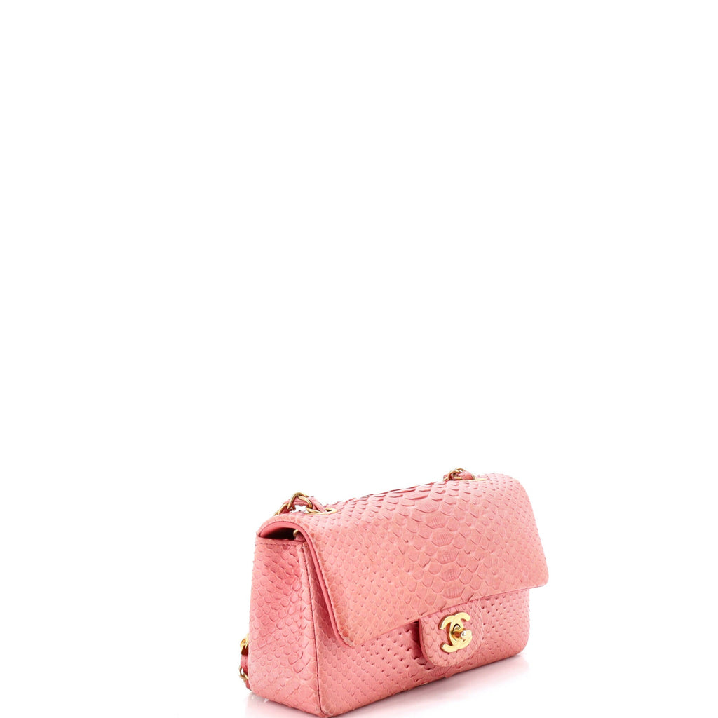 Classic Single Flap Bag Python Mini