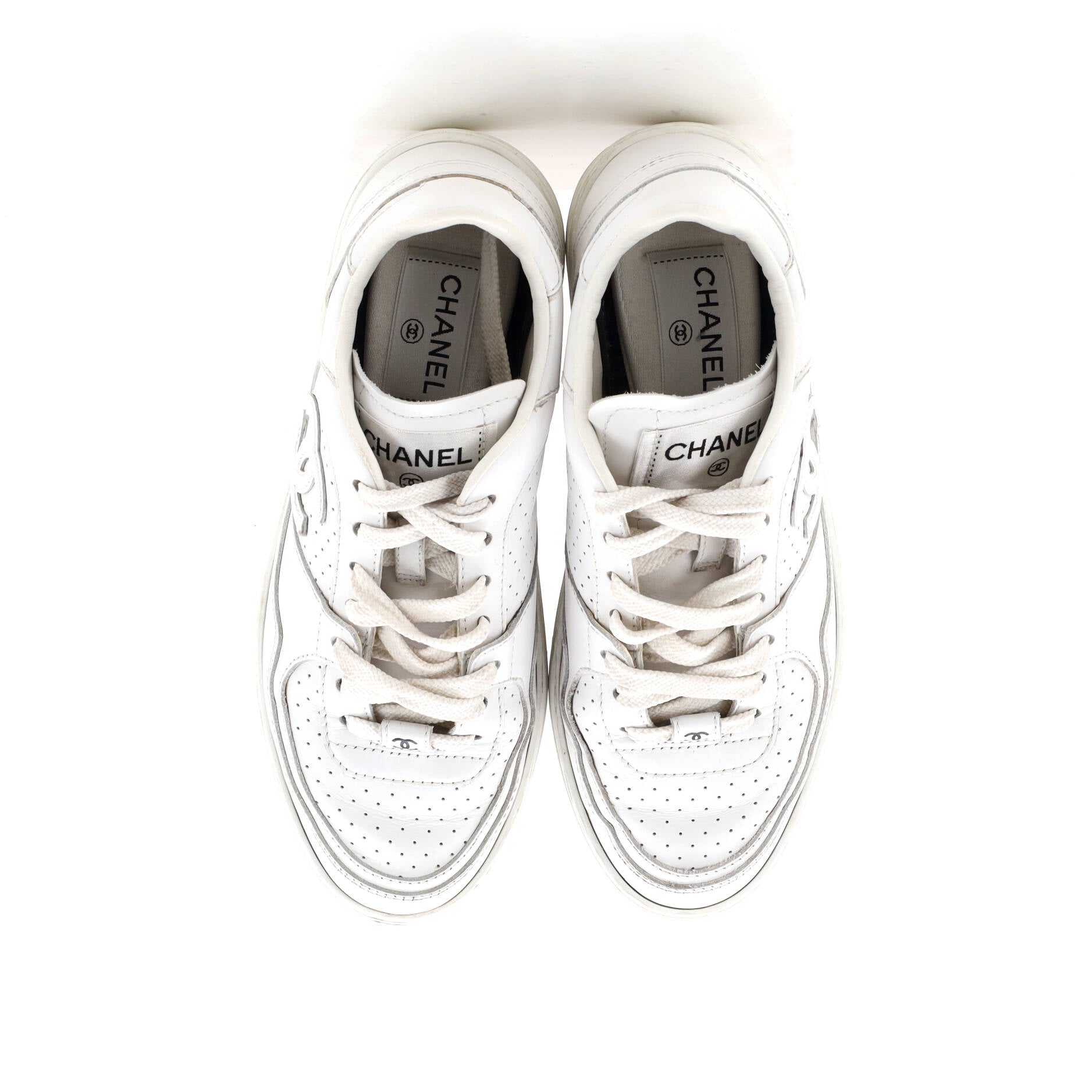 Women's CC Low-Top Sneakers Perforated Leather
