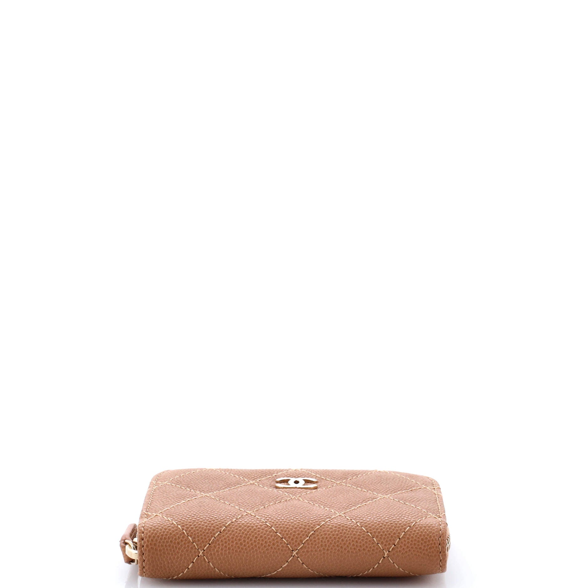 CC Zip Coin Purse Quilted Caviar Small