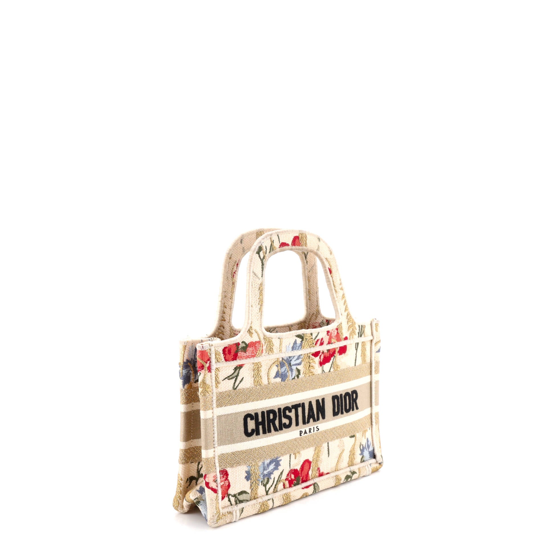 Book Tote Embroidered Canvas Mini