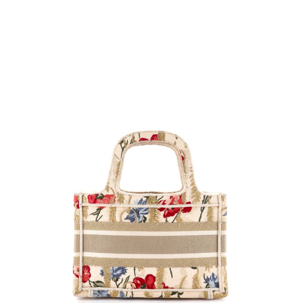 Book Tote Embroidered Canvas Mini