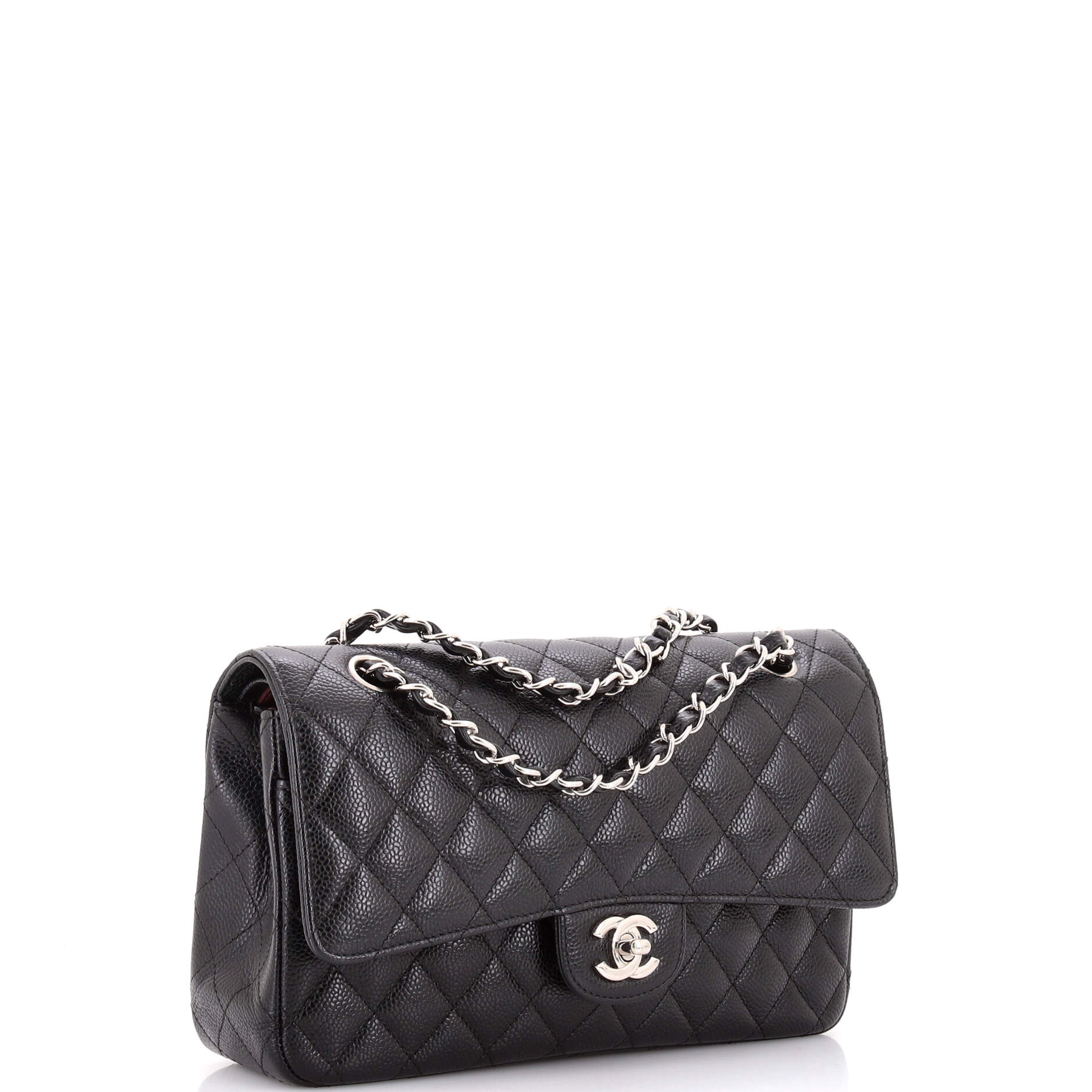 Classic Double Flap Bag Quilted Caviar Medium