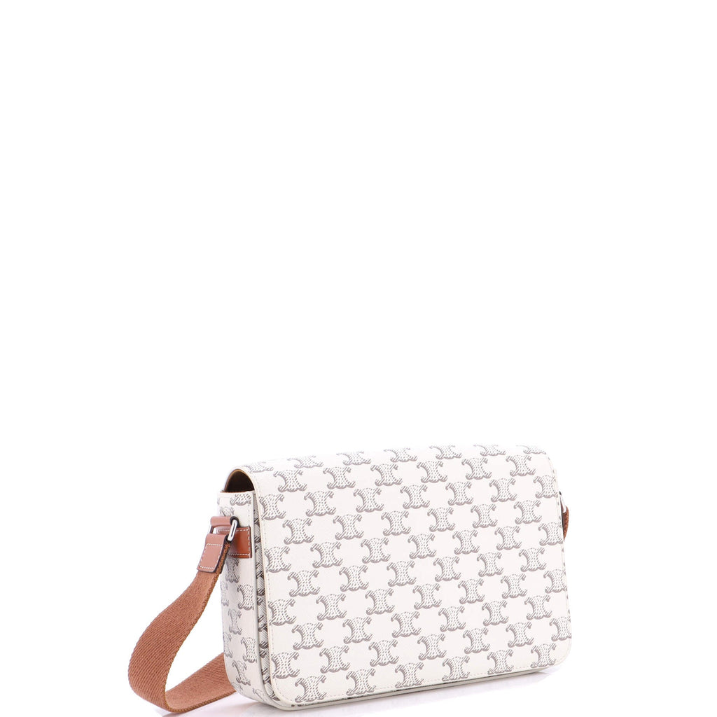 Flap Messenger Bag Triomphe Coated Canvas Medium