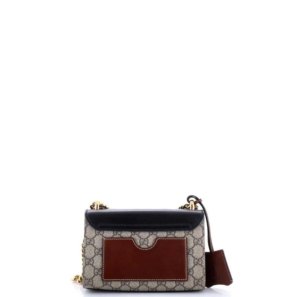 Padlock Shoulder Bag GG Coated Canvas and Leather Small