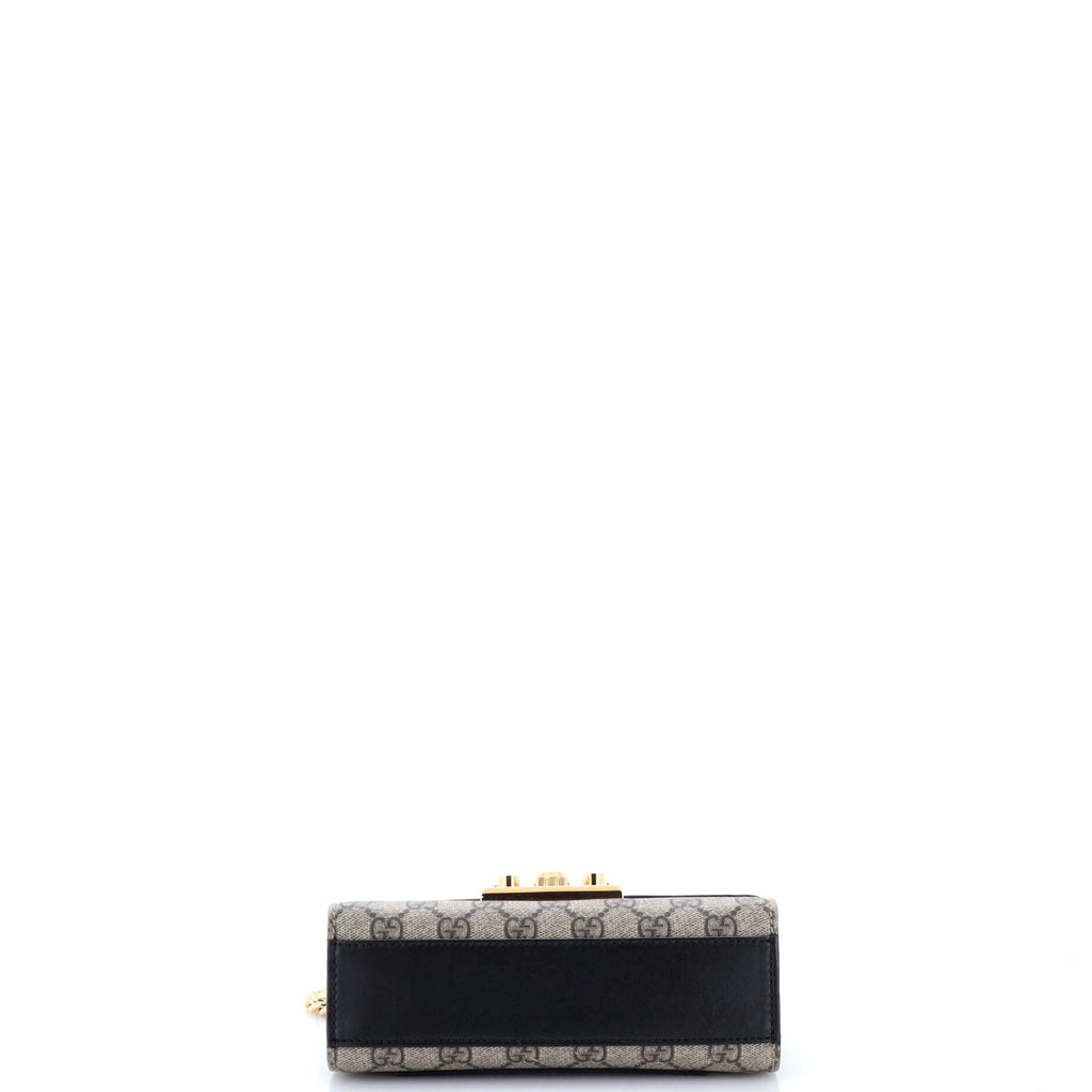 Padlock Shoulder Bag GG Coated Canvas and Leather Small