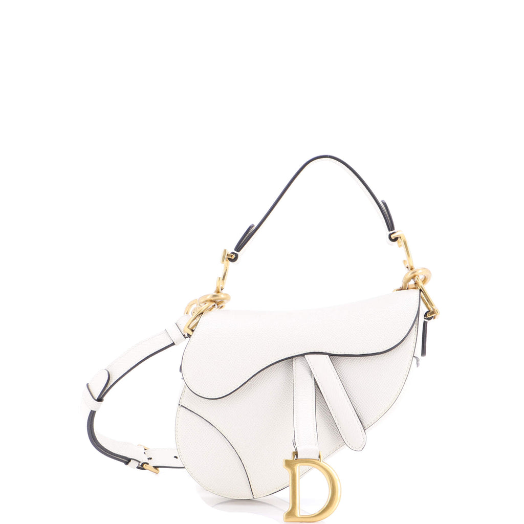 Saddle Handbag with Strap Leather Mini