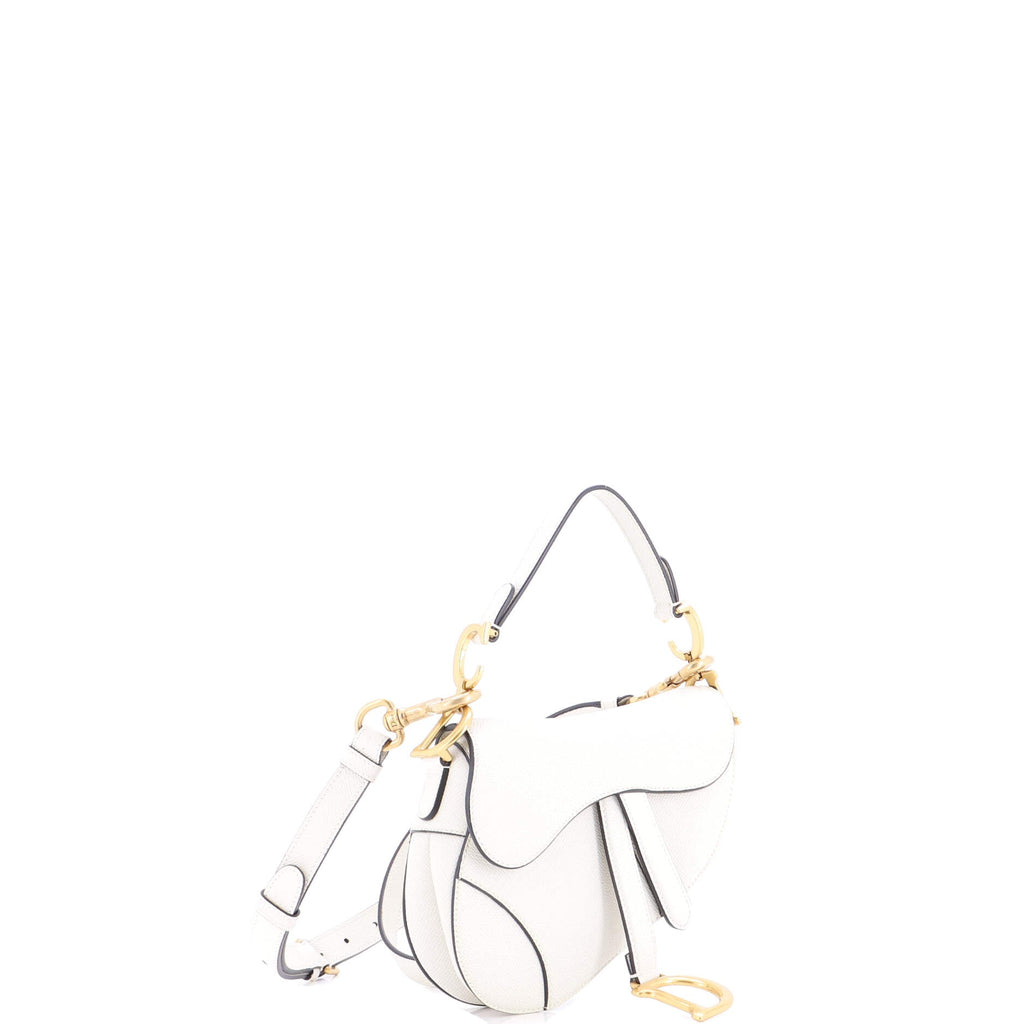 Saddle Handbag with Strap Leather Mini