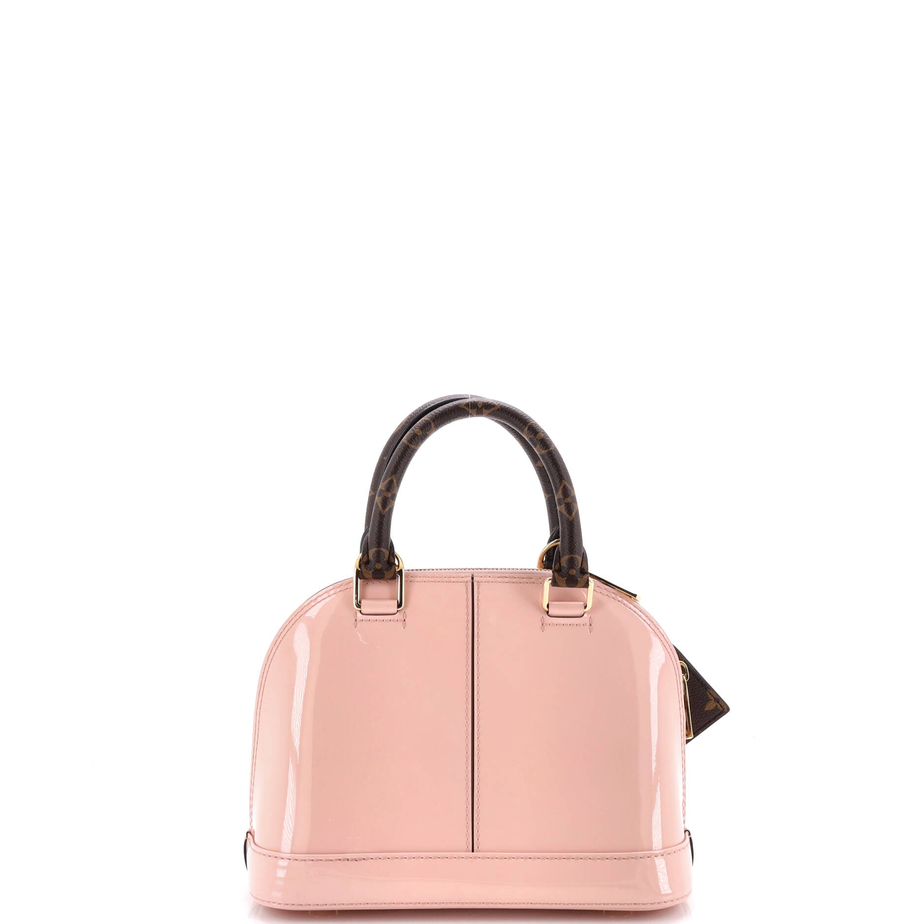 Alma Handbag Vernis with Monogram Canvas BB
