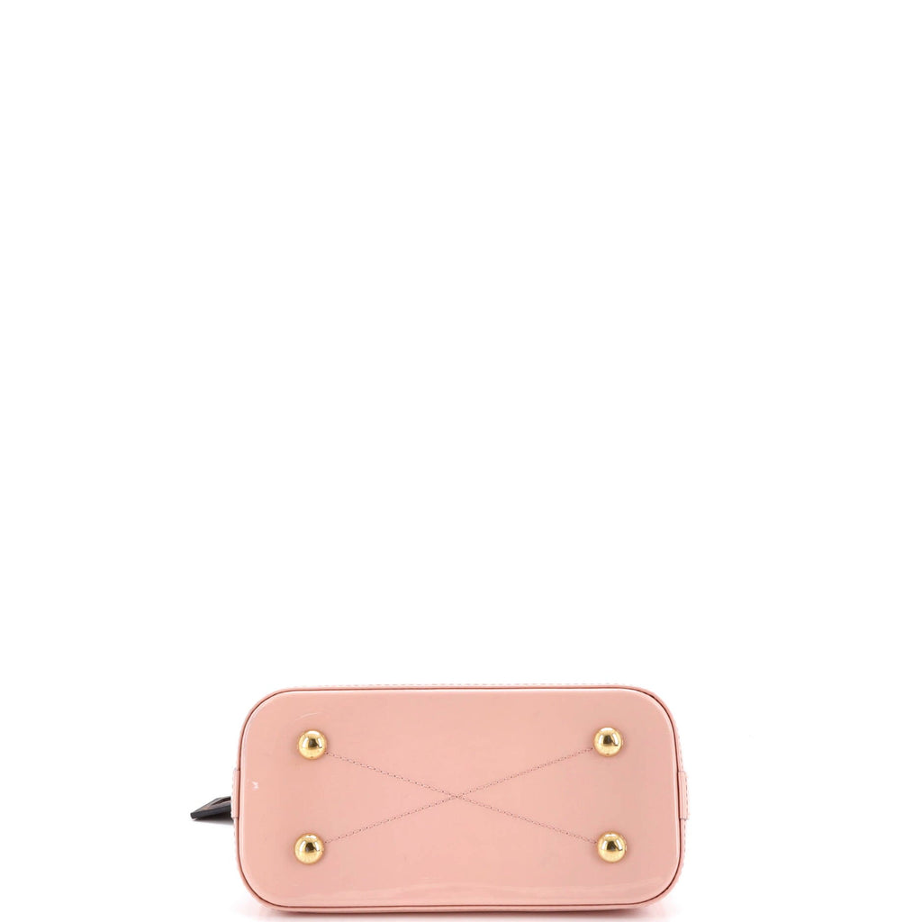 Alma Handbag Vernis with Monogram Canvas BB