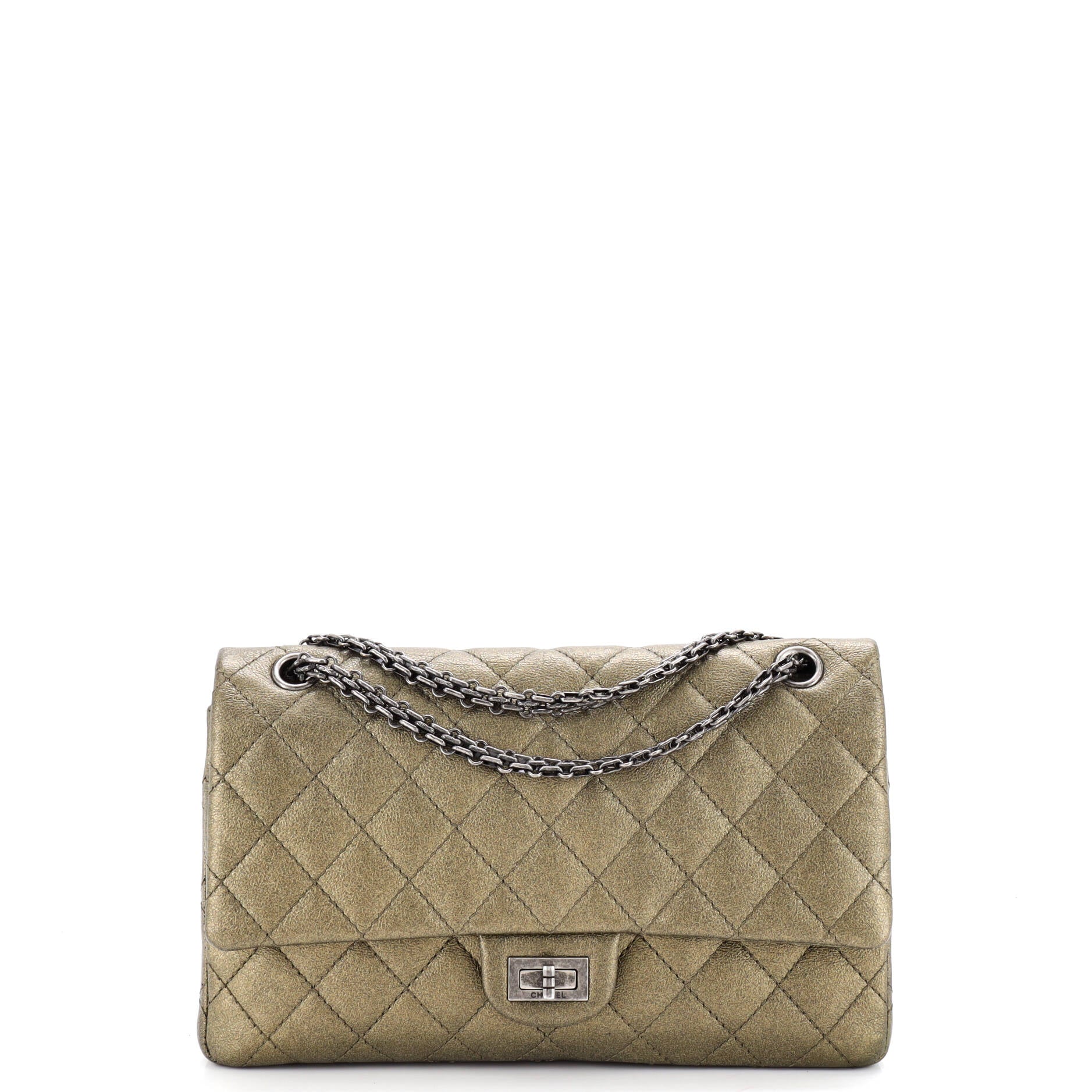 Reissue 2.55 Flap Bag Quilted Metallic Aged Calfskin 226