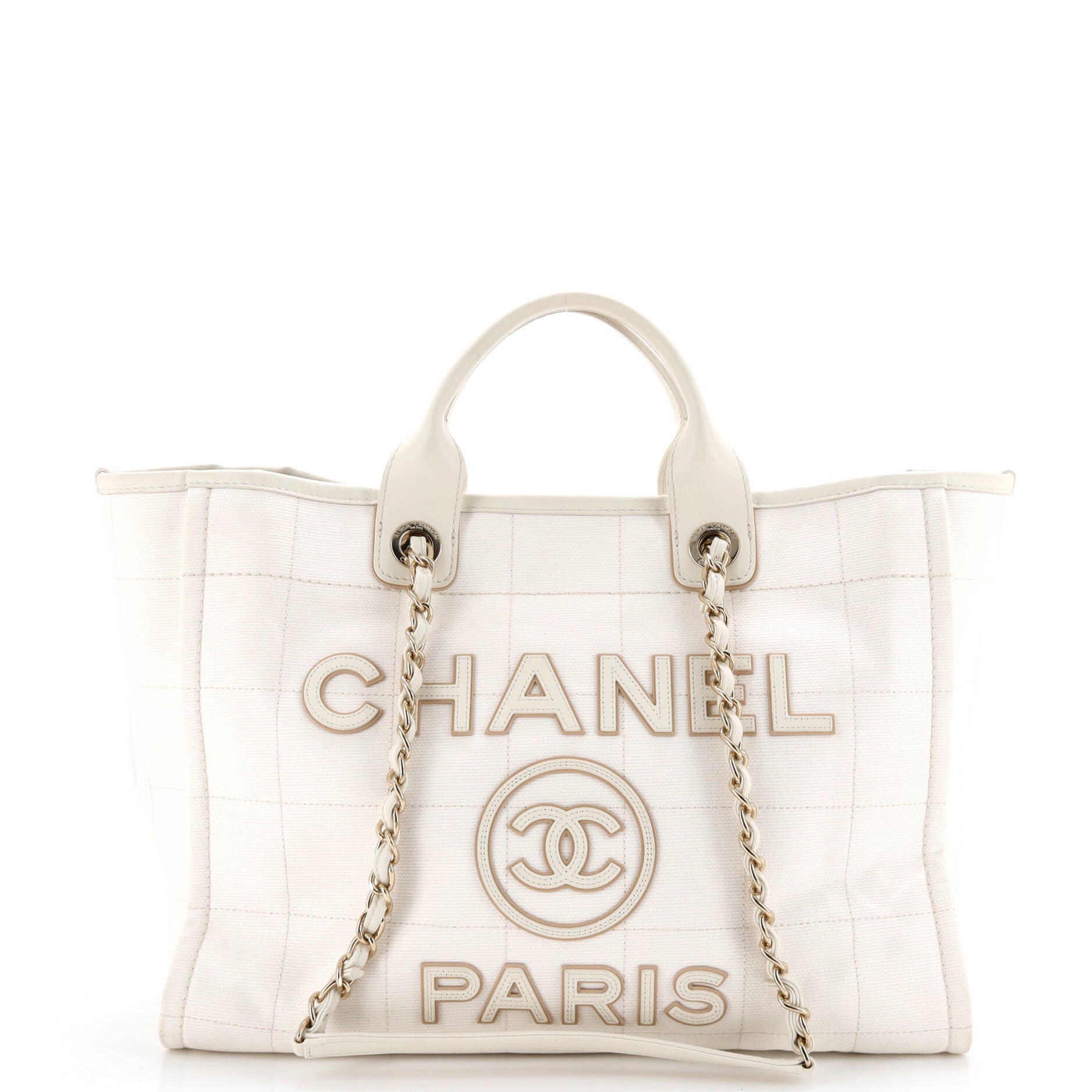 Deauville NM Tote Square Stitched Canvas Medium