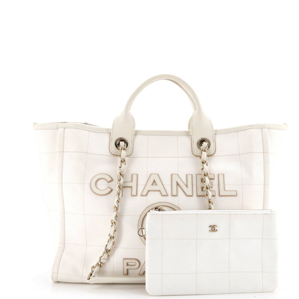 Deauville NM Tote Square Stitched Canvas Medium