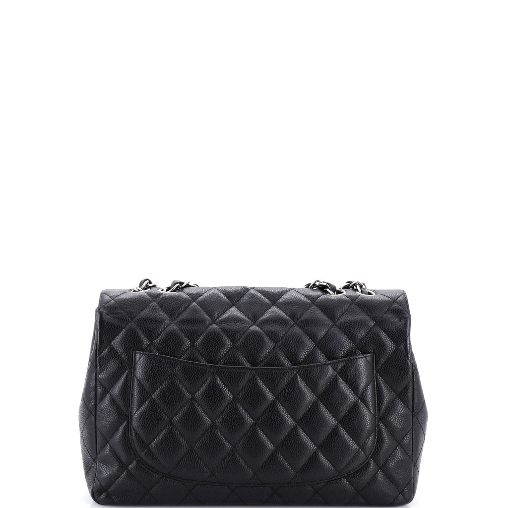 Classic Single Flap Bag Quilted Caviar Jumbo