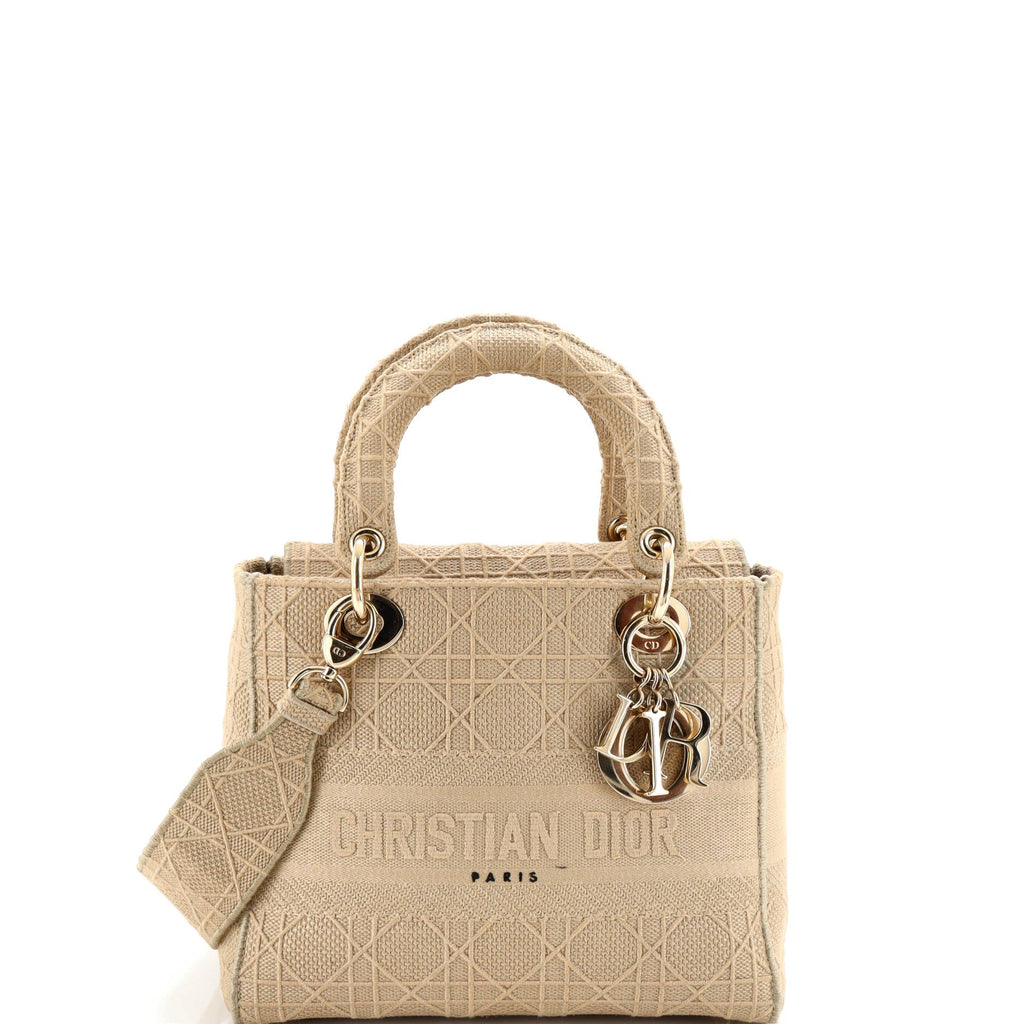 Lady D-Lite Bag Cannage Embroidered Canvas Medium