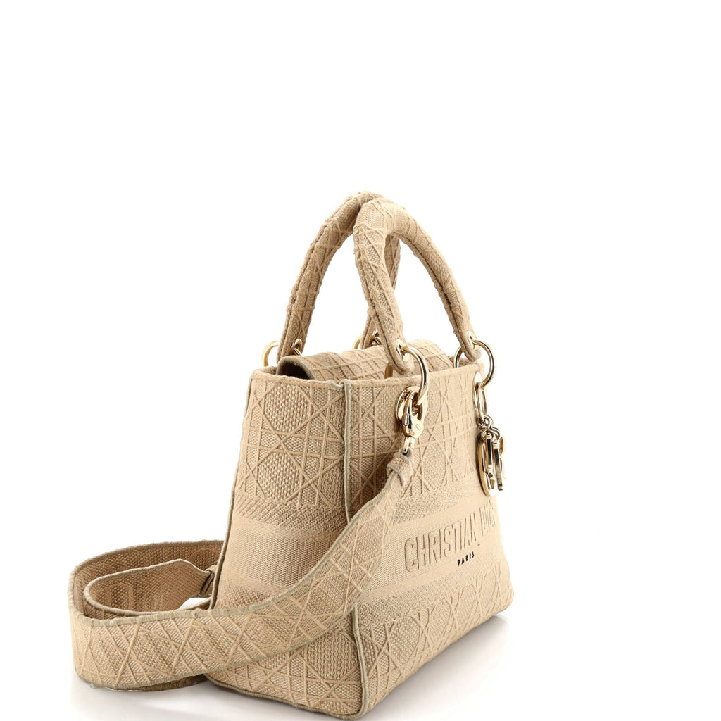 Lady D-Lite Bag Cannage Embroidered Canvas Medium