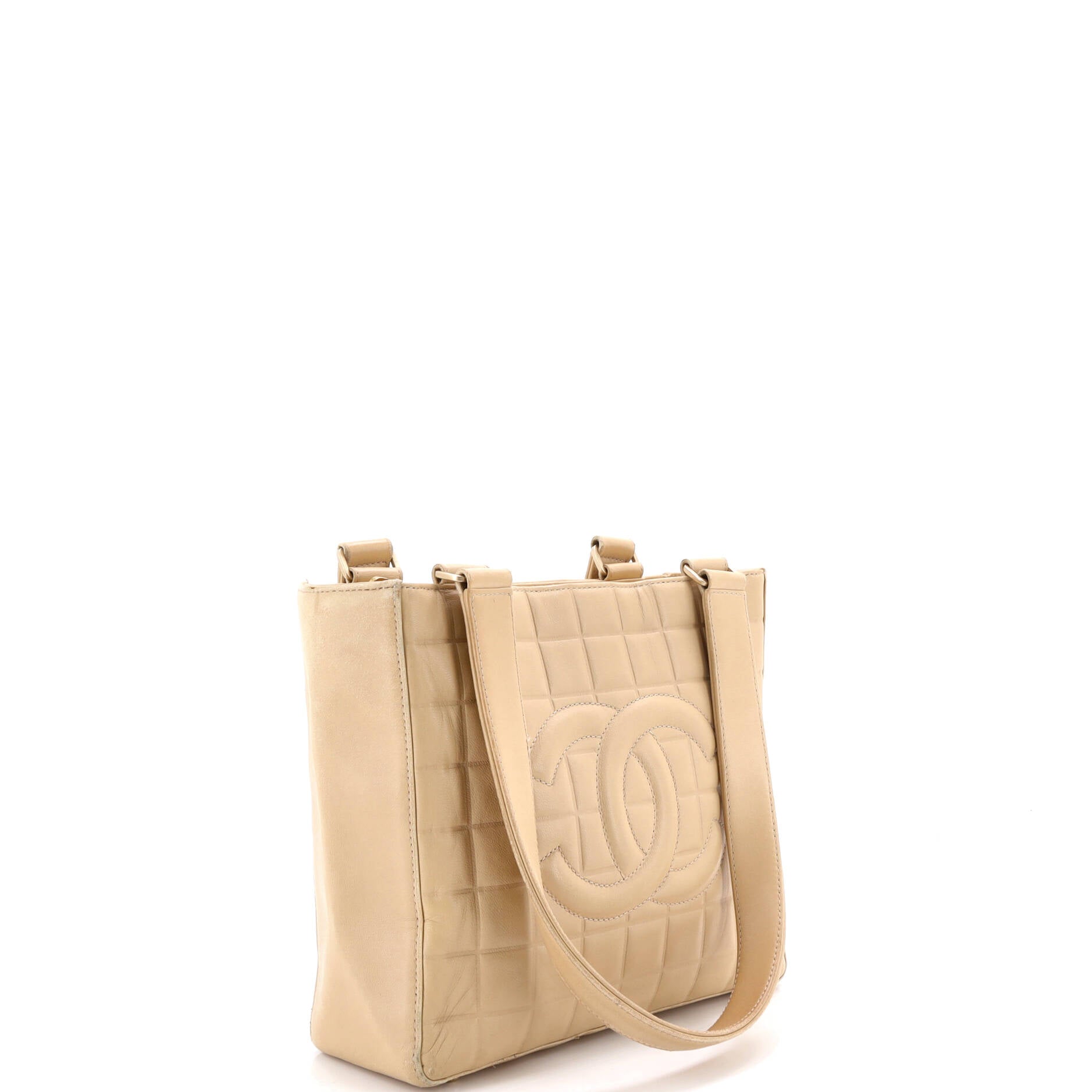 Chocolate Bar CC Tote Quilted Leather Small