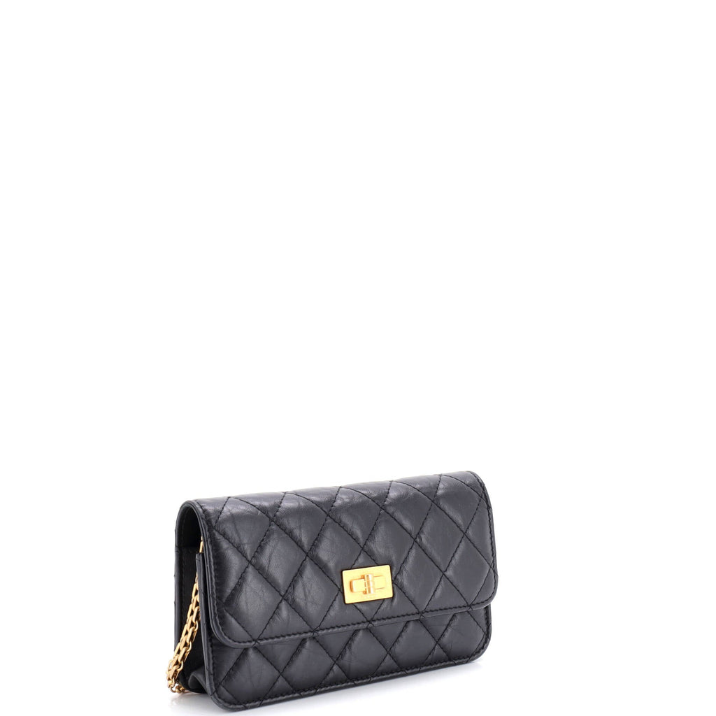 Reissue 2.55 Flap Phone Holder with Chain Quilted Aged Calfskin