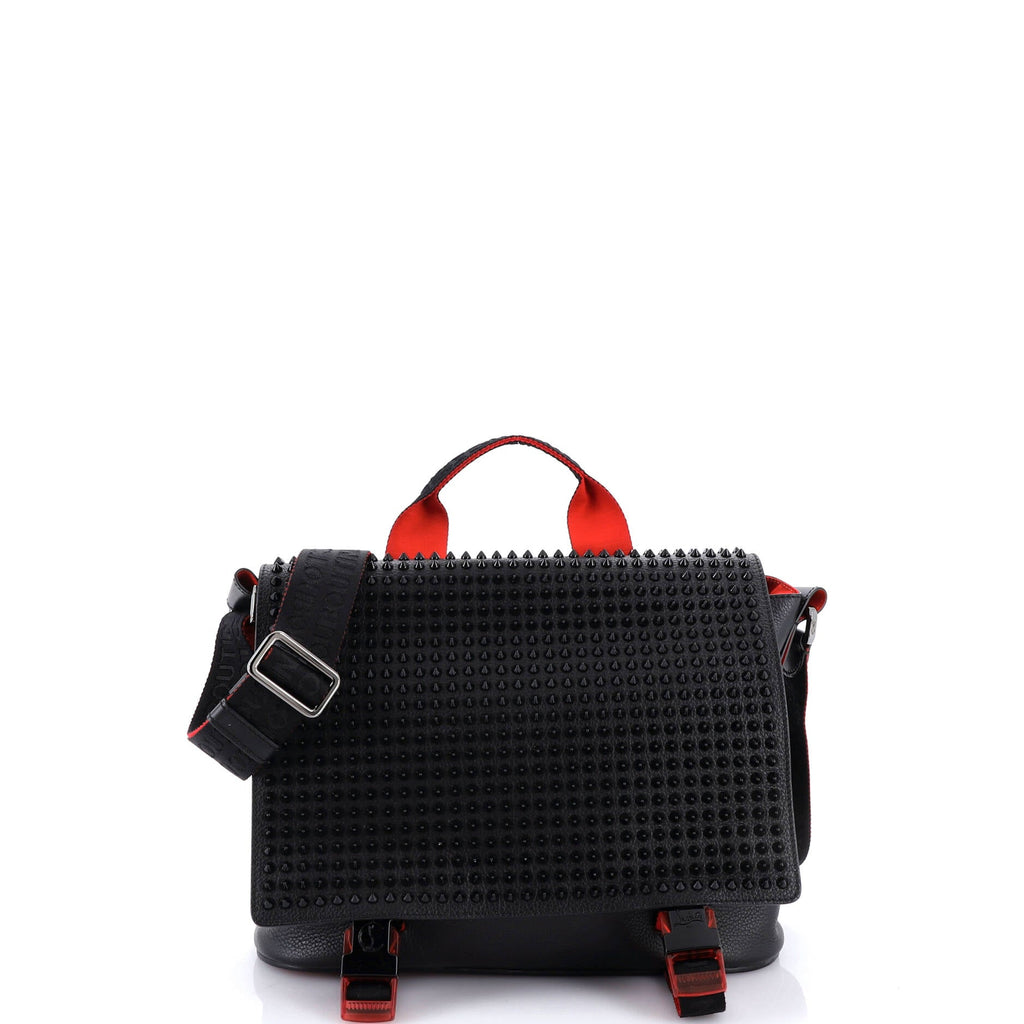 Loubiclic Messenger Bag Spiked Leather Small