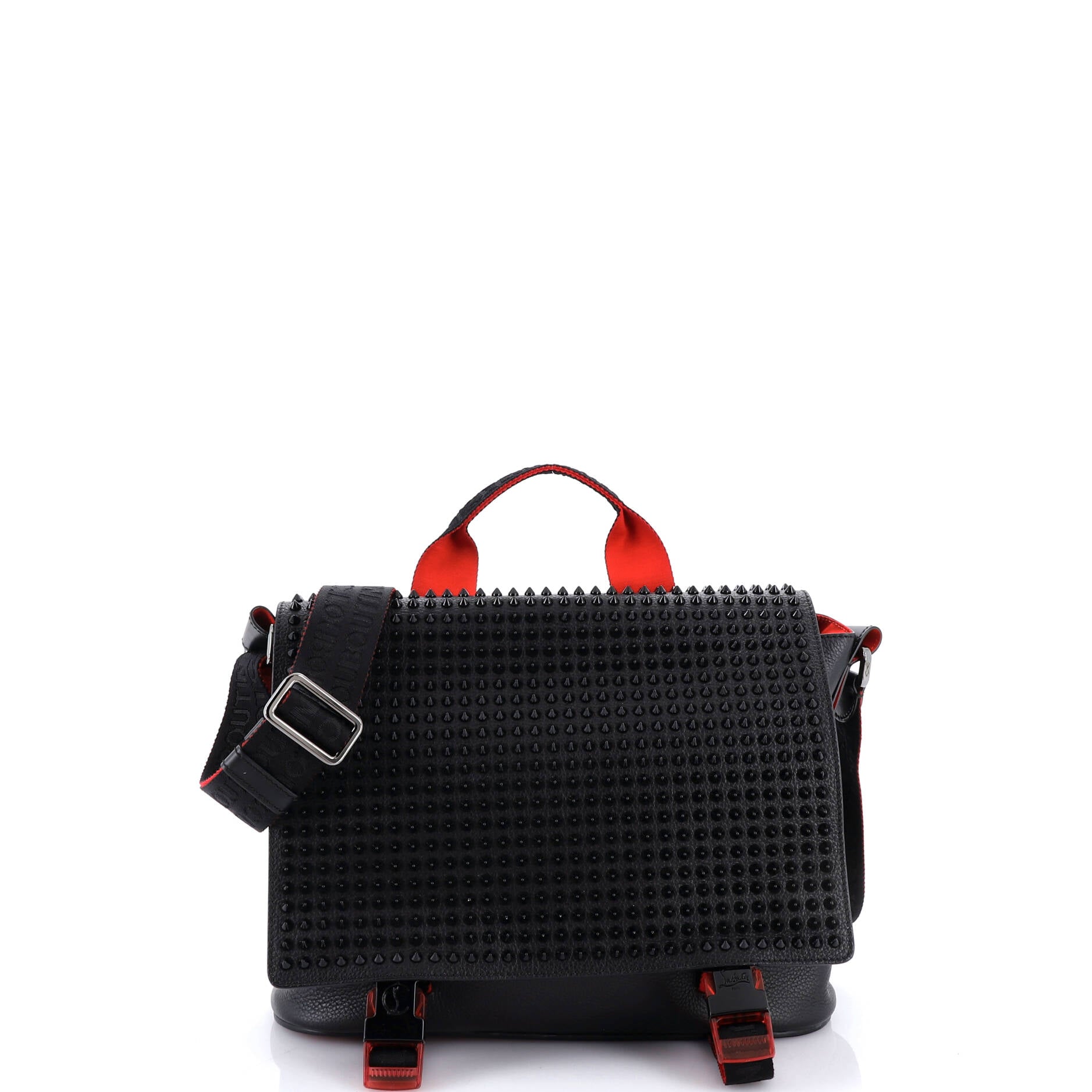 Loubiclic Messenger Bag Spiked Leather Small