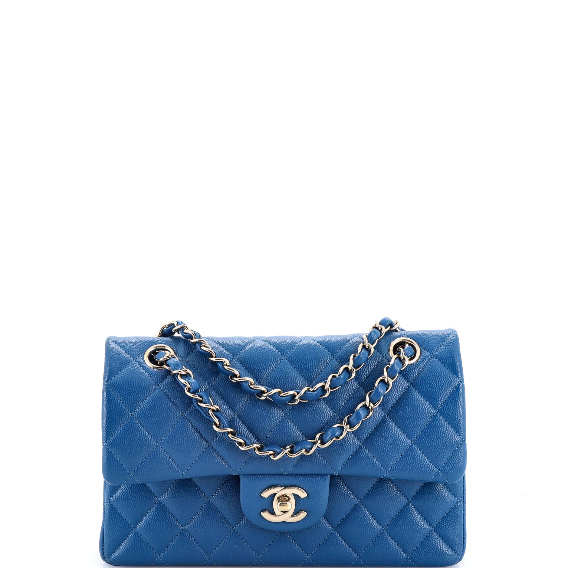 Classic Double Flap Bag Quilted Caviar Small