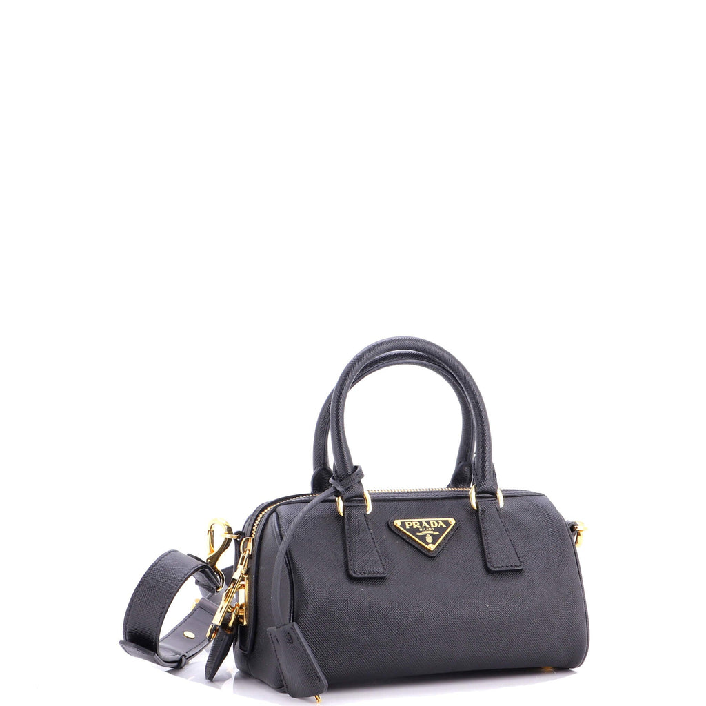 Lux Convertible Boston Bag Saffiano Leather Mini