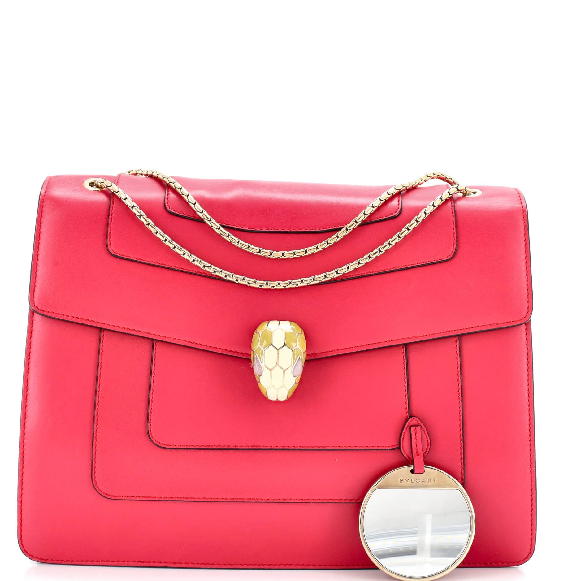 Serpenti Forever Square Shoulder Bag Leather Medium