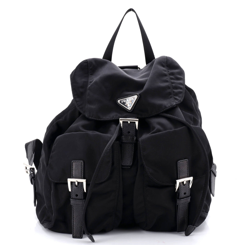 Double Front Pocket Backpack Tessuto Medium