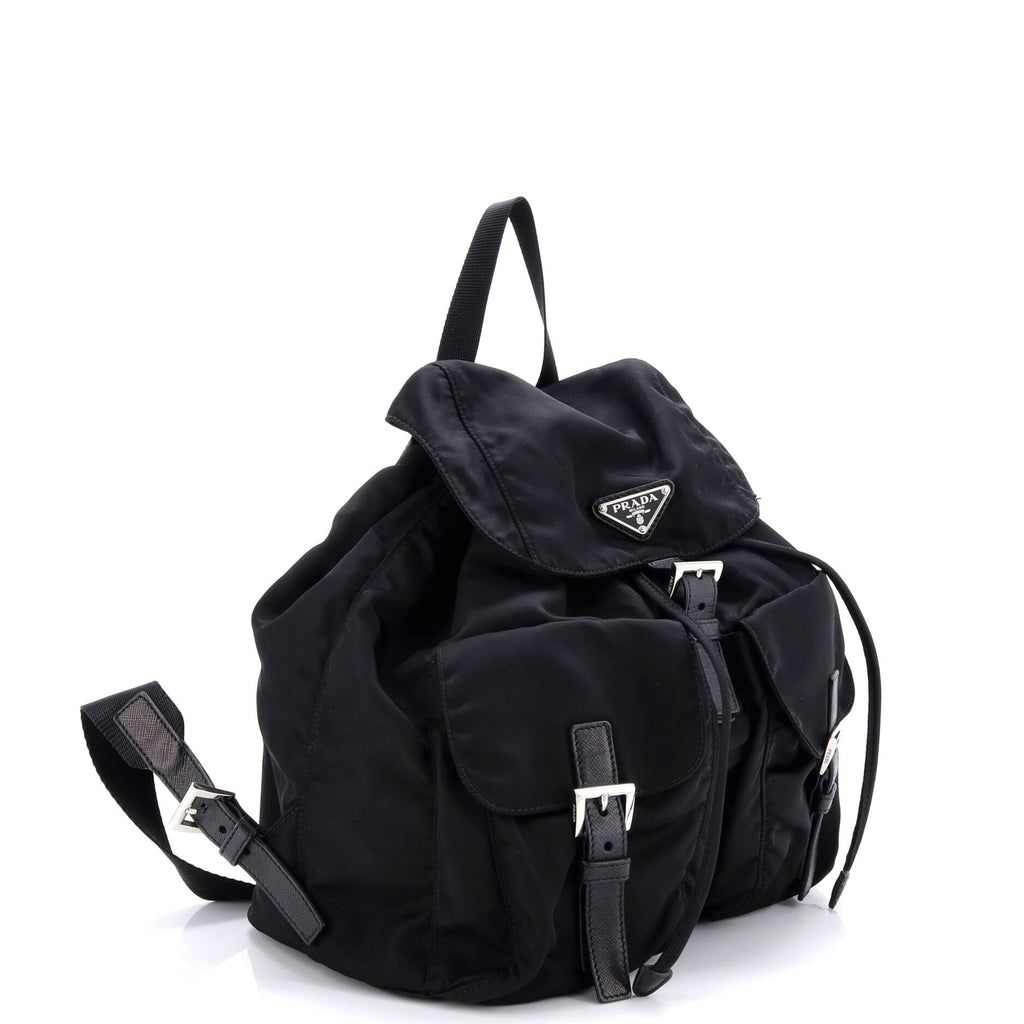 Double Front Pocket Backpack Tessuto Medium