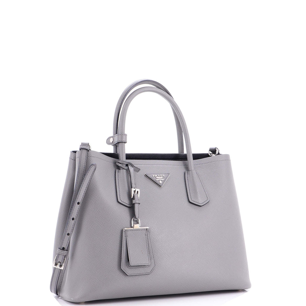 Cuir Double Tote Saffiano Leather Medium