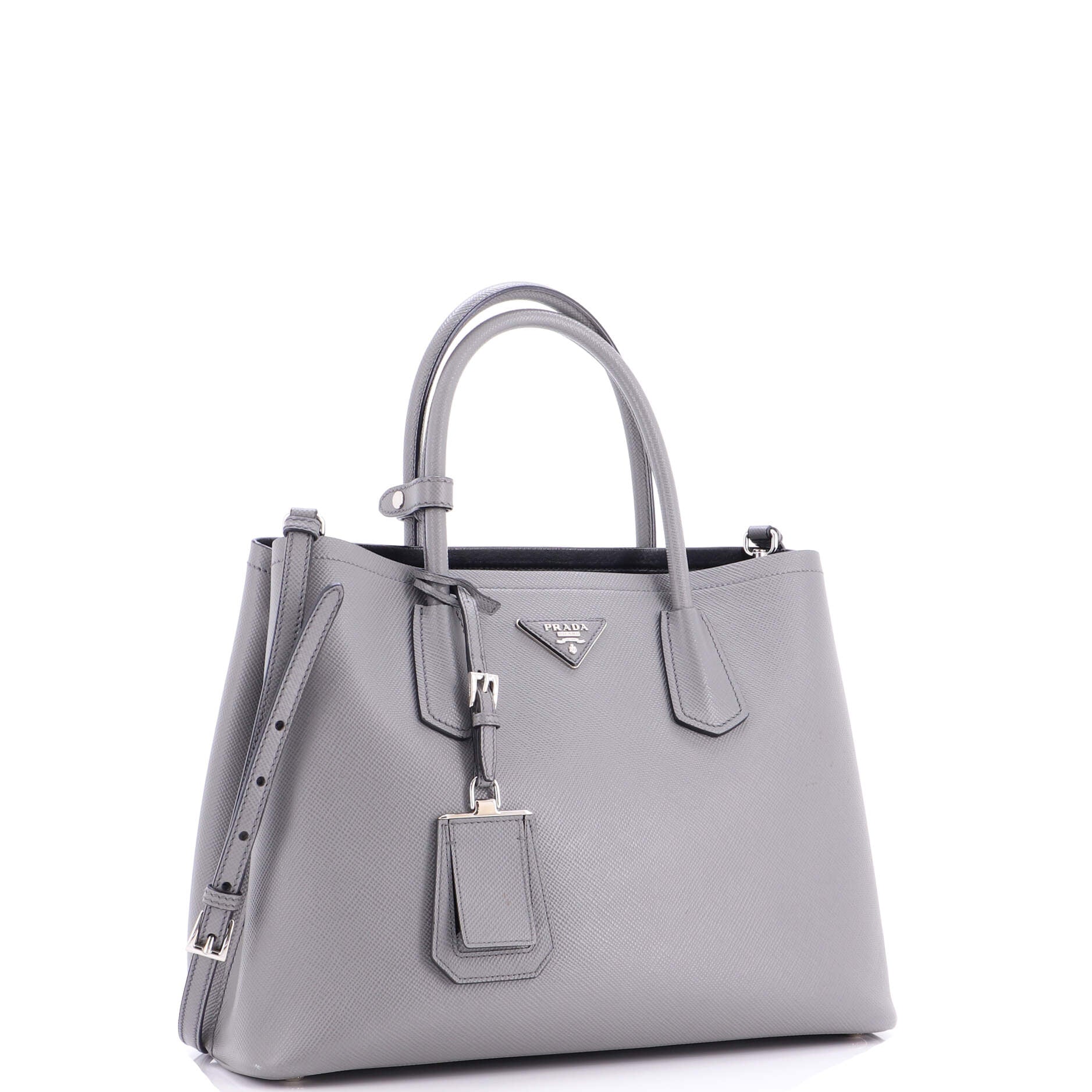 Cuir Double Tote Saffiano Leather Medium