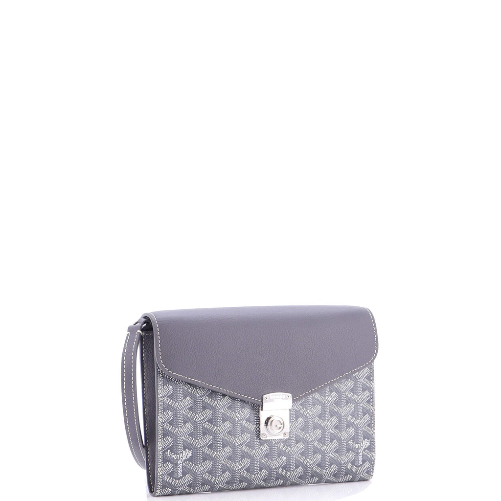 Chypre Wallet on Strap Coated Canvas with Leather